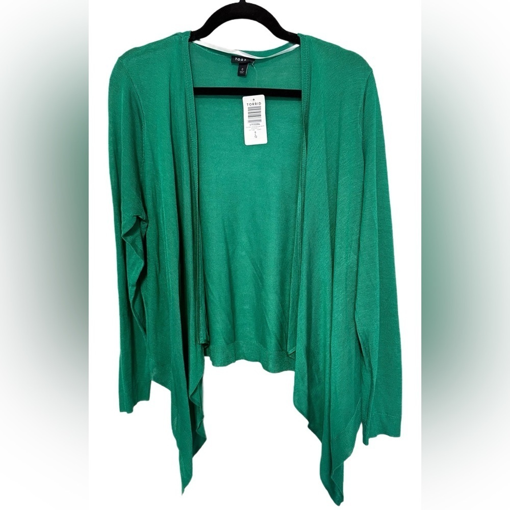 NWT Torrid Tissue Weight Cardigan, Size 0 (L/12), Bosphorus - Picture 5 of 8
